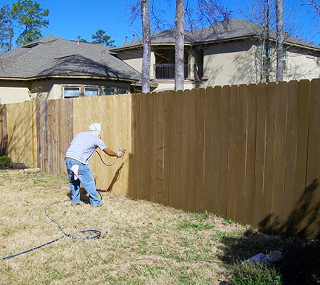 fence staining near me